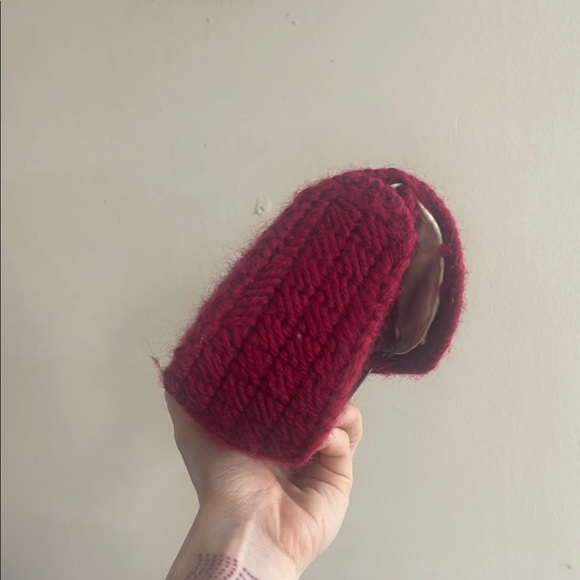 Vintage handmade Elegant Red Clutch Bag - Picture 5 of 12